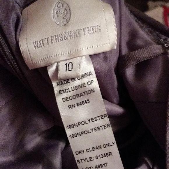 BHLDN Isadore Pewter Watters Bridesmaid Dress sz 10‎ holidays gray sequin maxi - Picture 7 of 16